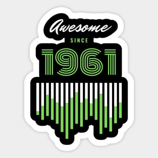Awesome Since 1961, 60 years old, 60th Birthday Gift Sticker